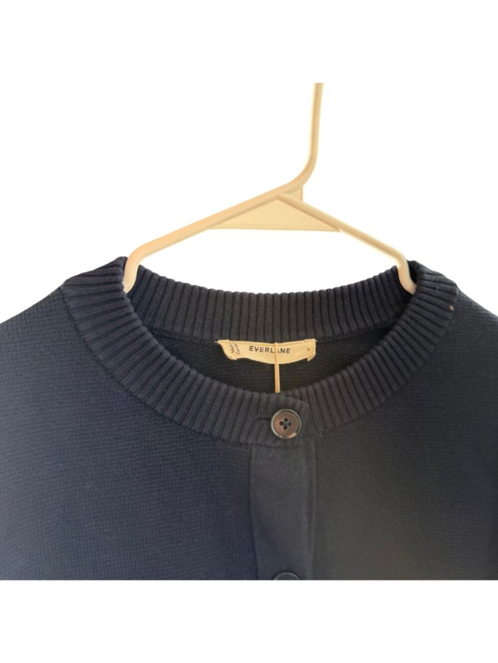 Everlane The Crew Cardigan in Everyday Cotton Women's Size Small in Navy NWT! - Picture 5 of 6